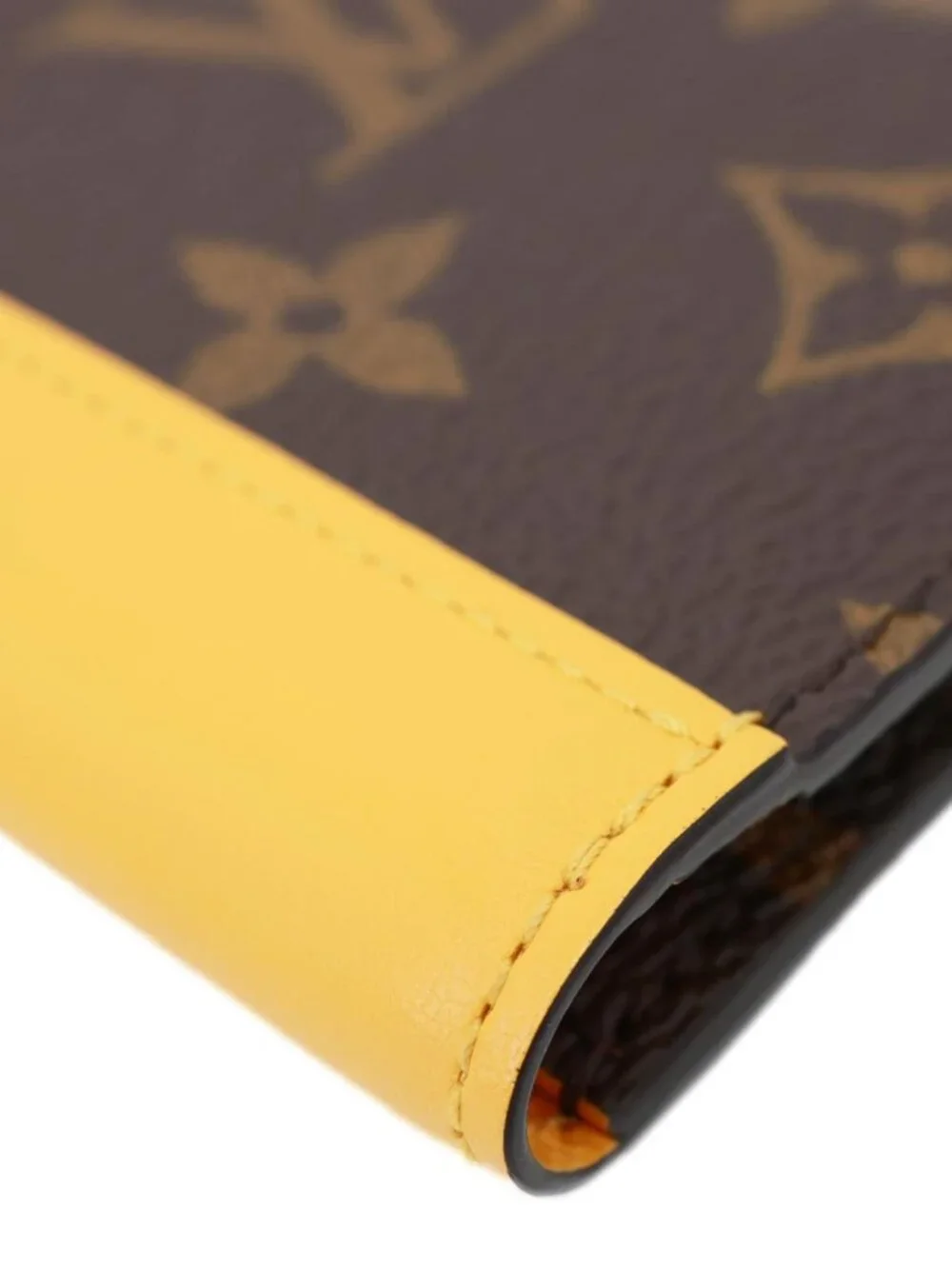 Louis Vuitton  Pocket Organizer Monogram Macassar Canvas Wallet Safran Yellow